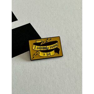 I SOLEMNLY SWEAR ALOT Harry Potter Enamel Lapel Pin NEW